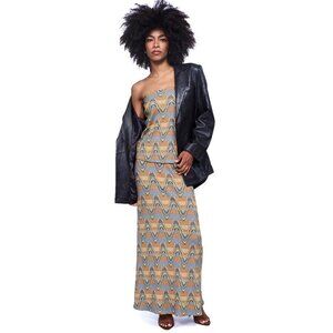 FAITHFULL THE BRAND Women's Elina Top and Maxi Skirt Size M/US 6 In Ripple Green